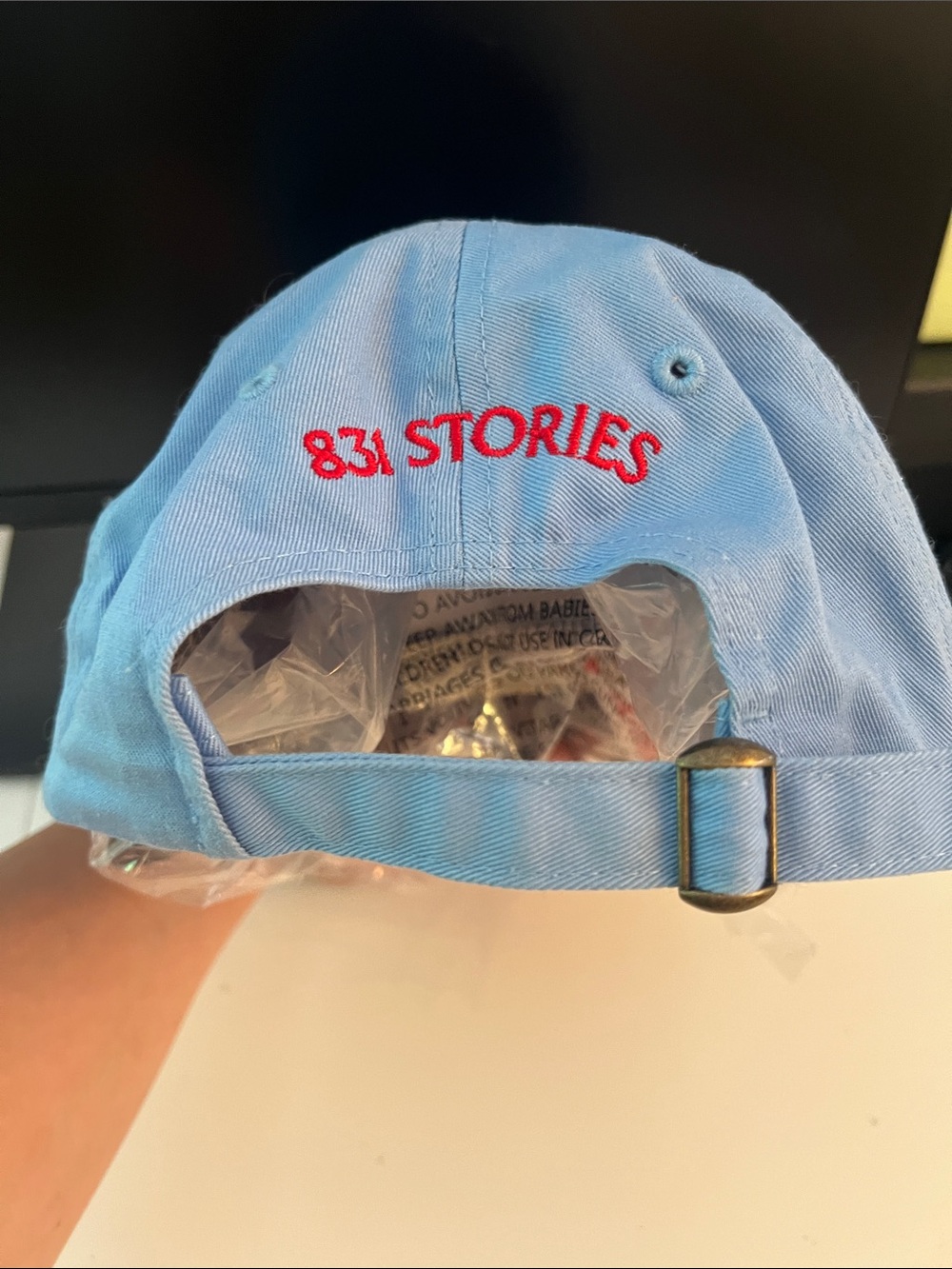 "Fake Relationship" Light Blue Baseball Cap (Romance Trope Hat) - Picture 4 of 7